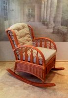 Кресло-Качалка Комодо с толстой подушкой разборное (Радуга)