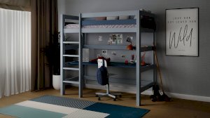 Детская кровать-домик с рабочим пространством Jimmy Pro Школьник (Domus Mia)