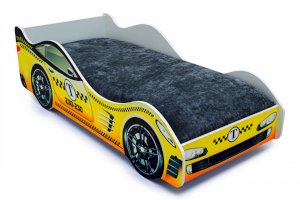 Детская кровать-машина Такси с подъемным механизмом (Бельмарко)