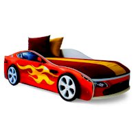 Детская кровать-машина Бондмобиль красный с подъемным механизмом (Бельмарко)