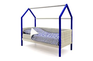 Детская кровать-домик мягкий Svogen цвет сине-белый (Бельмарко)