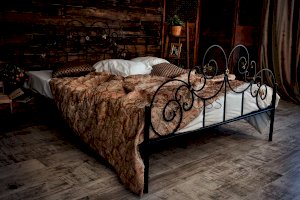 Кованая кровать Афина с 2 спинками (Francesco Rossi)