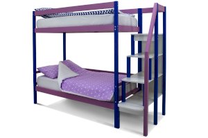 Двухъярусная кровать Svogen цвет синий-лаванда (Бельмарко)