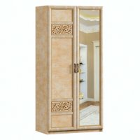 Шкаф 2-х створчатый с глухой и зеркальной дверями Александрия 625050М (Любимый дом)